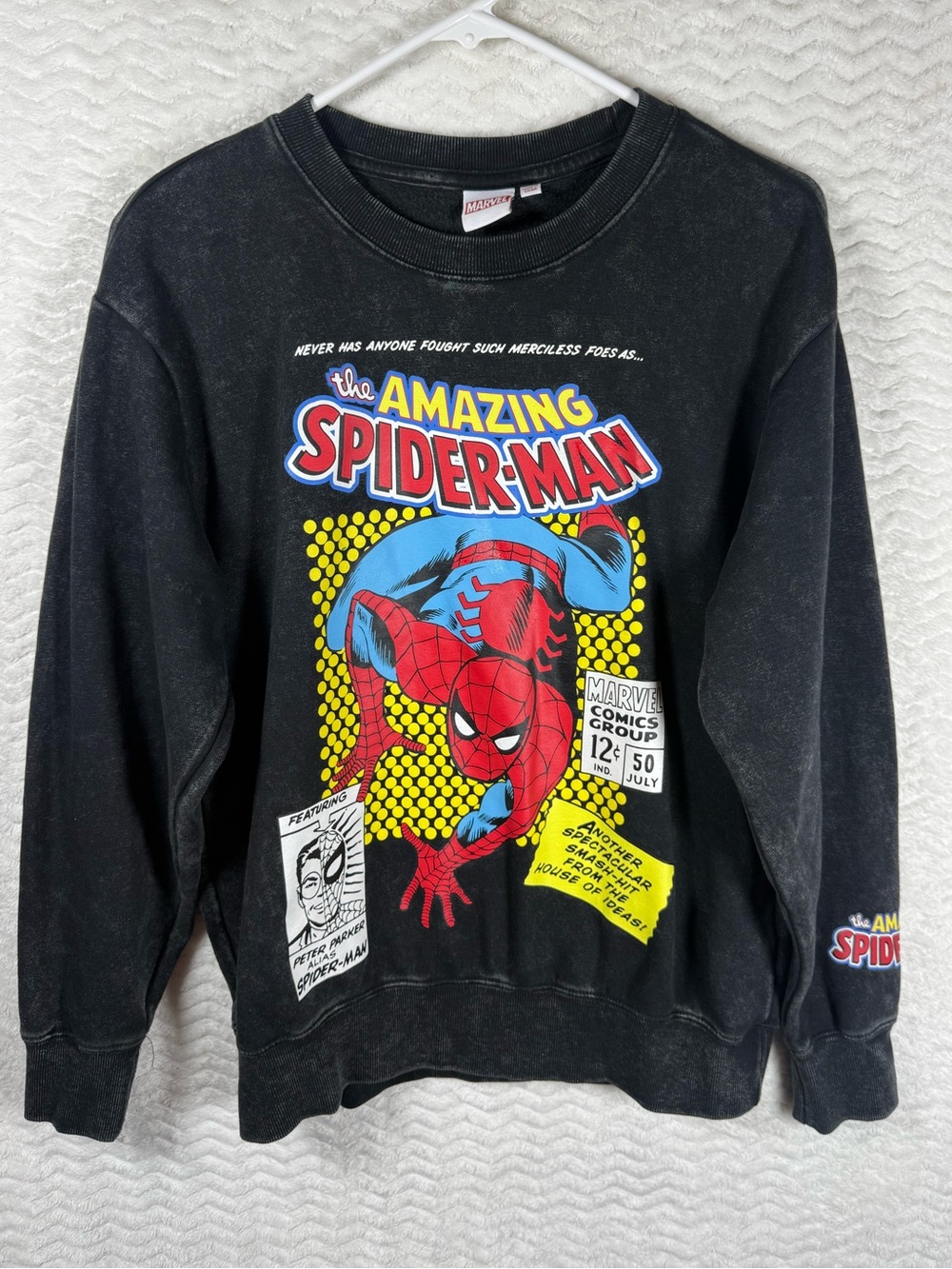 "The Amazing Spider-Man" Vintage Comic Crewneck Sweatshirt Marvel